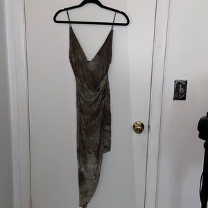 Asymmetrical tie dye dress